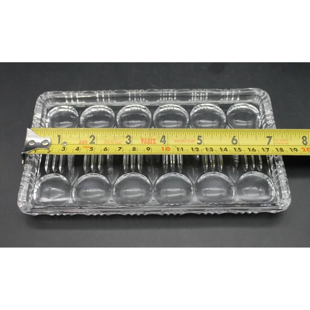 Vintage Bleikristall Beyer Crystal Trinket Tray 7in x 4in Catchall Dish Clear